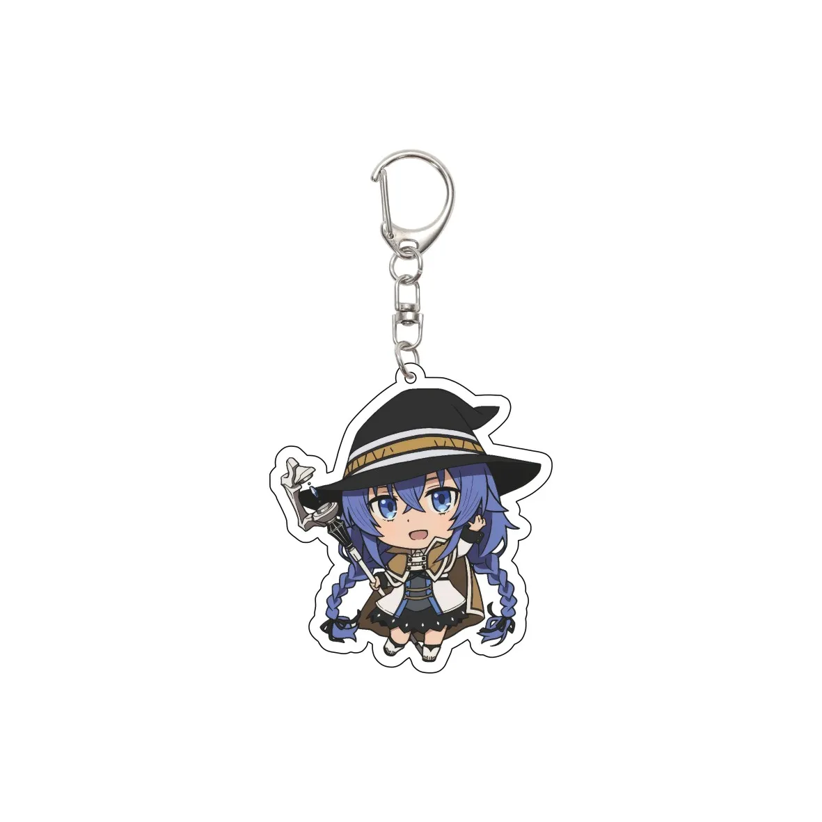 55MM Anime Mushoku Tensei:Jobless Reincarnation Keychain Rudeus Greyrat Key Chain Acrylic Model Plate Christmas Gifts