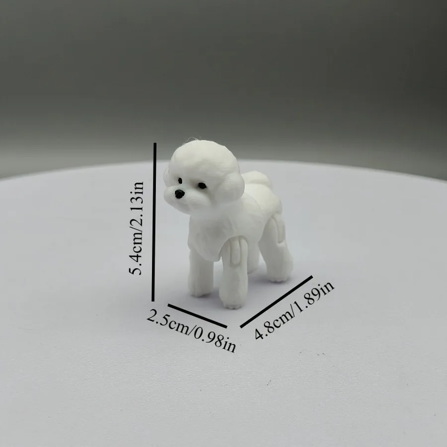 3D Printed Poodle Statue, Plastic Dog Decoration for Events, Holiday Home Kitchen Decoration, Christmas and Halloween