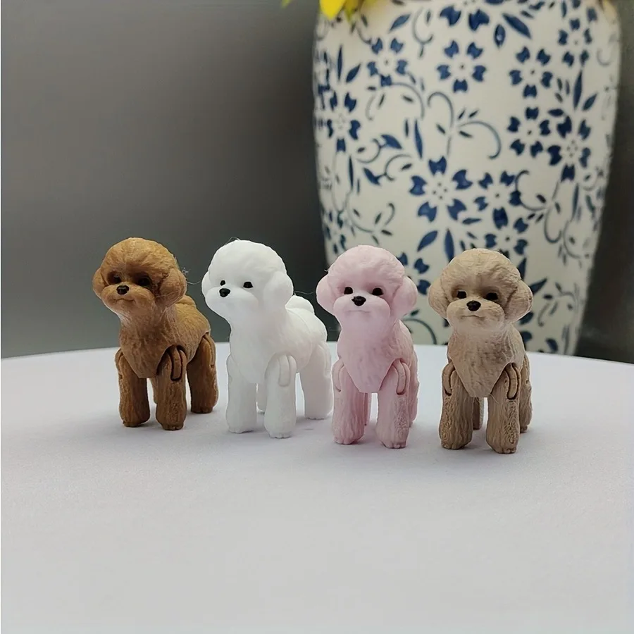 3D Printed Poodle Statue, Plastic Dog Decoration for Events, Holiday Home Kitchen Decoration, Christmas and Halloween