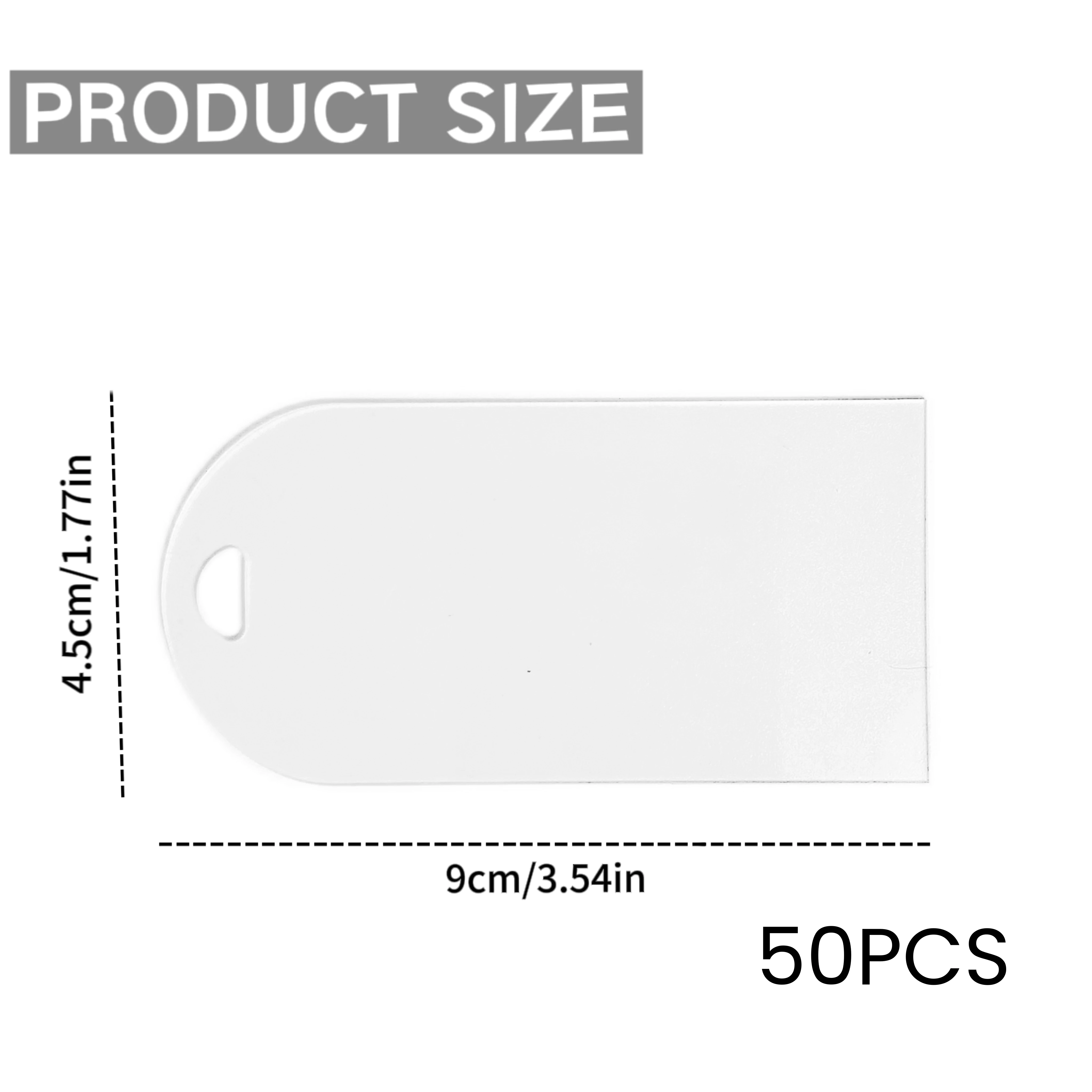 50-Pack Clear Acrylic Bookmarks 3.54 X 1.77 Inches, Blank DIY Craft Plastic Tags for Christmas, Halloween, Wedding, Engagement