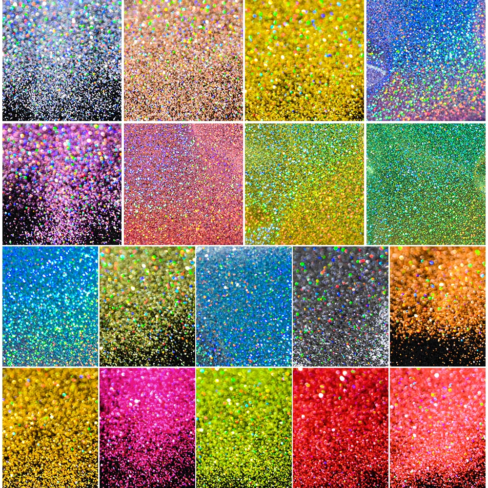0.2mm Christmas Laser Chrome Red Glitter Powder 10G Ultra Fine Holographic Nail Pigment for Nail Gel Polish Reflective Pigment