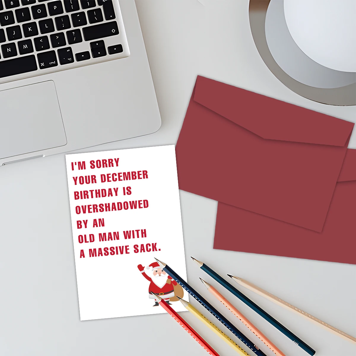 Funny December Birthday Card for Women Men,Happy Xmas Holiday Birthday Card for Friends,Hilarious Christmas Birthday Gift Cards