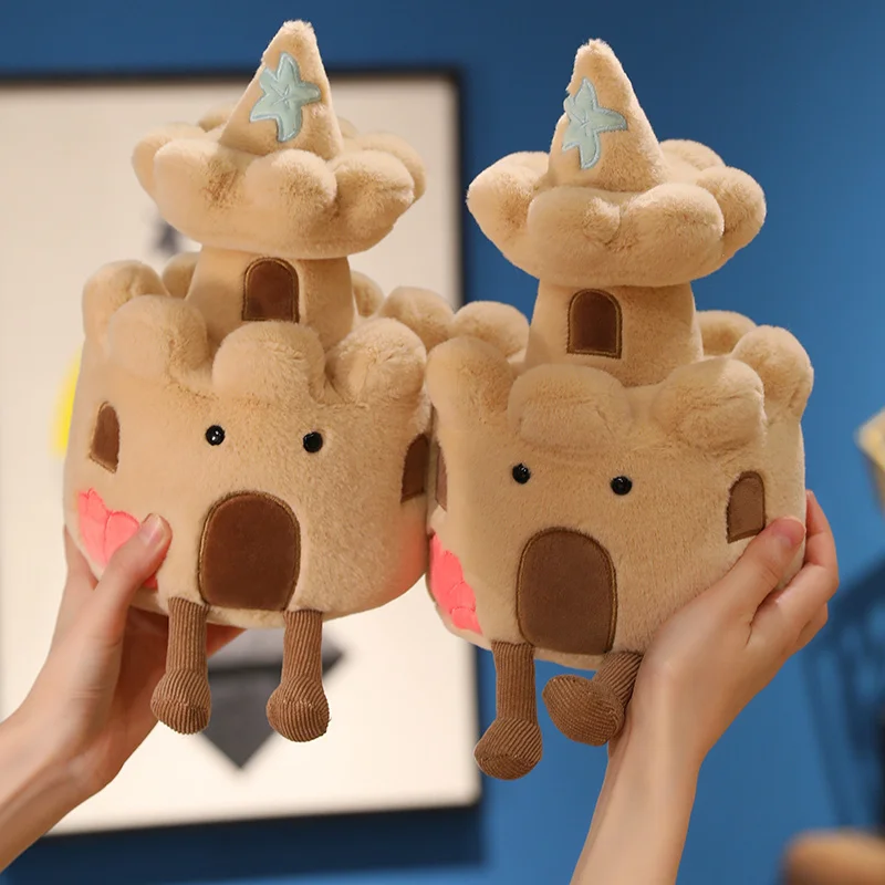 High Quality Brown Fortress Lighthouse Plush Dolls Office Decor Soft Baby Comfort Dolls Birthday Christmas Gifts For Kids