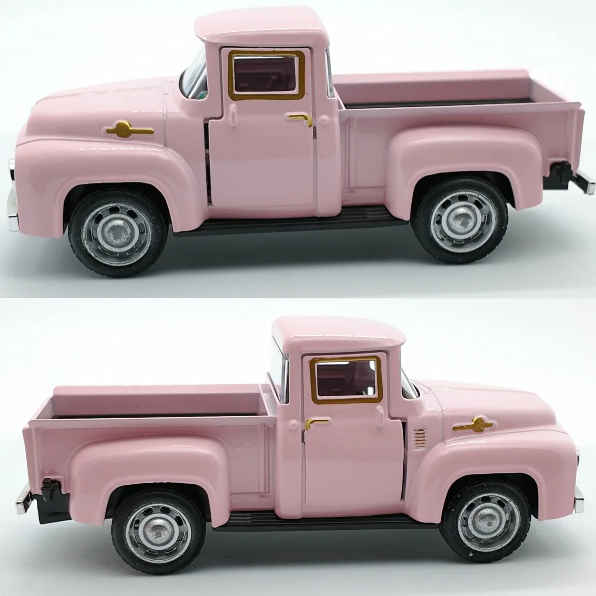 1:43 Classic Pickups Truck Simulation Car Model Alloy Pull Back Diecast Vehicle For Boys Children Christmas Decoration Toy