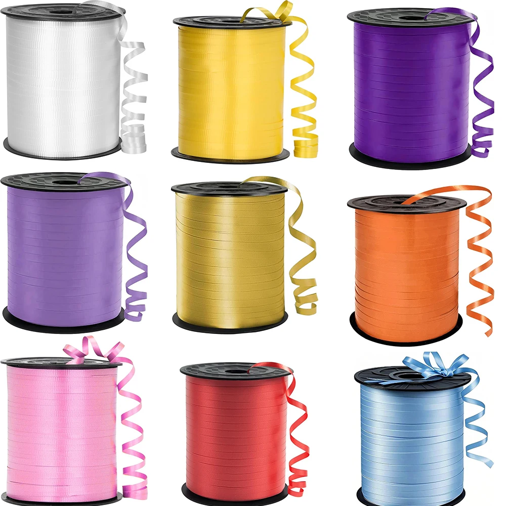 250 Yard Balloons Curling Ribbon Gift Box Decor Birthday Party Balloon Ribbon Christmas New Year Gift Ribbons Bows Decoration