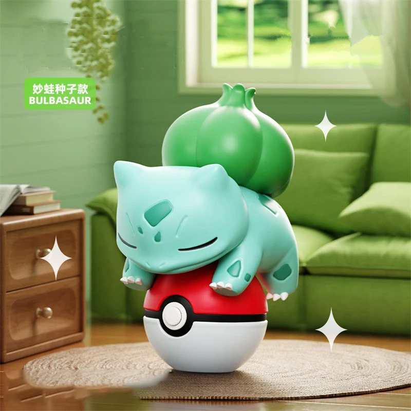 Authentic Pokémon Poké Ball Eevee Handmade Pikachu Night Light Cartoon Doll Desktop Ornament Children's Toys Christmas Gift