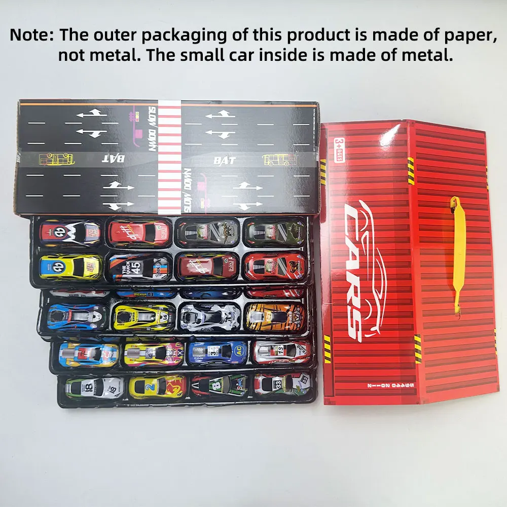 48pcs Alloy car sets, toy car models, tin car racing cars, classic car models, Christmas gifts