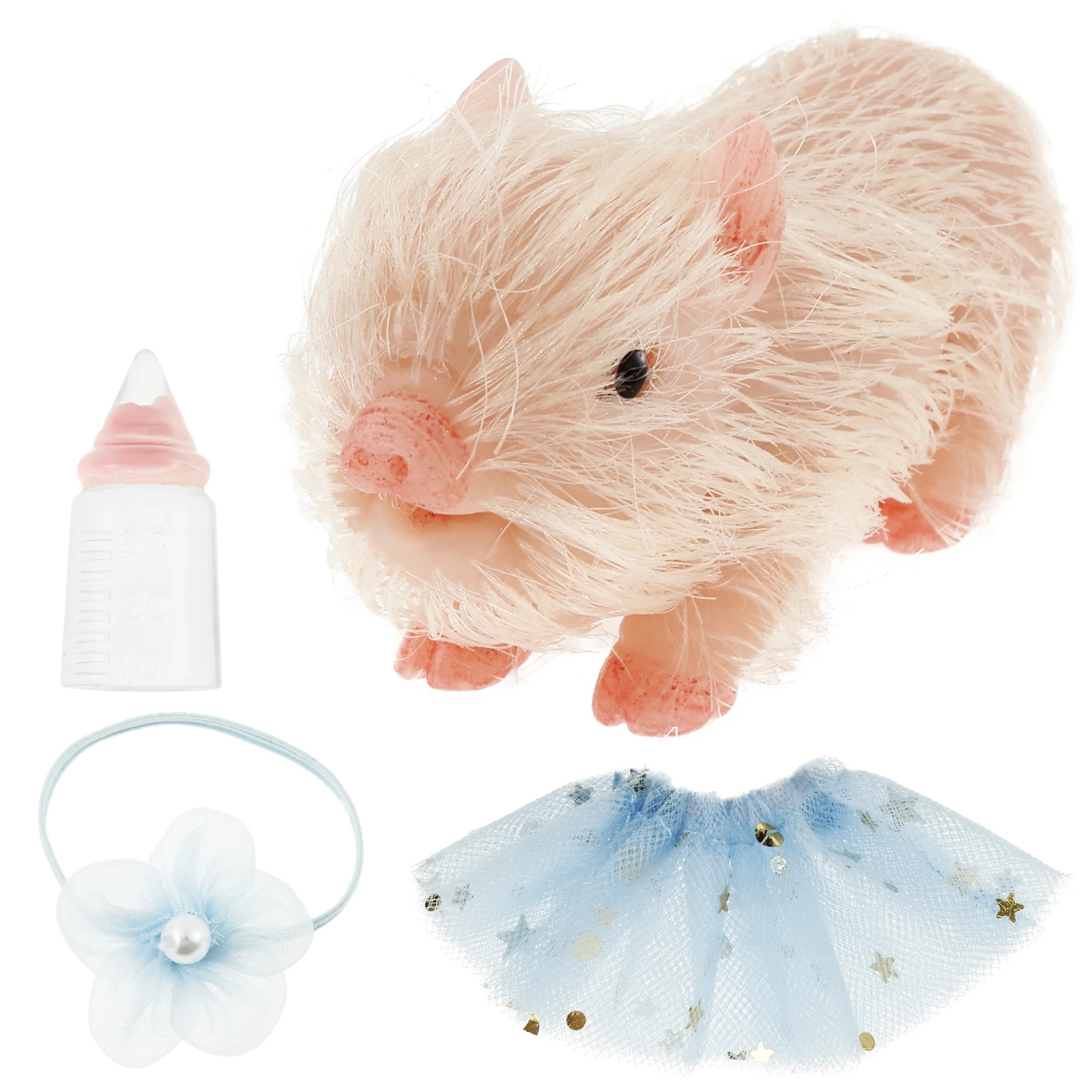 Lifelike Reborn Pig Dolls Mini Soft Silicone Pig Doll Cute Miniature Reborn Pig Doll Kid Birthday Christmas Gifts