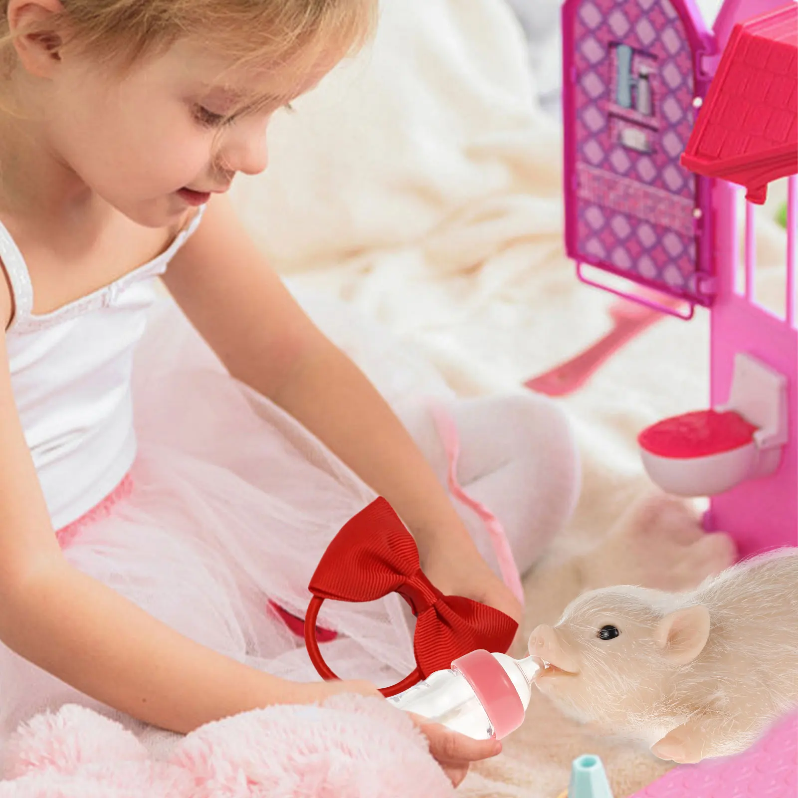 Lifelike Reborn Pig Dolls Mini Soft Silicone Pig Doll Cute Miniature Reborn Pig Doll Kid Birthday Christmas Gifts
