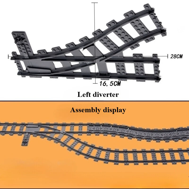 Creative MOC City Traffic Straight Track Curve Lane Change and Track Building Blocks for Children-Boys' Christmas Gift