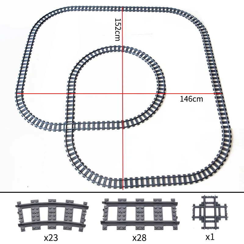 Creative MOC City Traffic Straight Track Curve Lane Change and Track Building Blocks for Children-Boys' Christmas Gift
