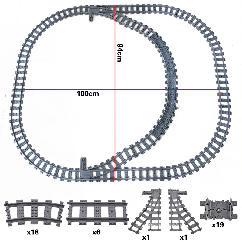 Creative MOC City Traffic Straight Track Curve Lane Change and Track Building Blocks for Children-Boys' Christmas Gift