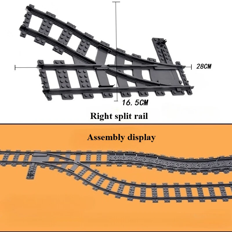 Creative MOC City Traffic Straight Track Curve Lane Change and Track Building Blocks for Children-Boys' Christmas Gift