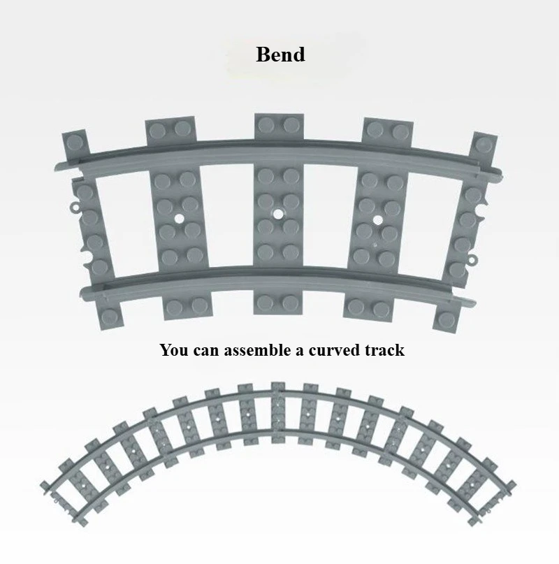 Creative MOC City Traffic Straight Track Curve Lane Change and Track Building Blocks for Children-Boys' Christmas Gift