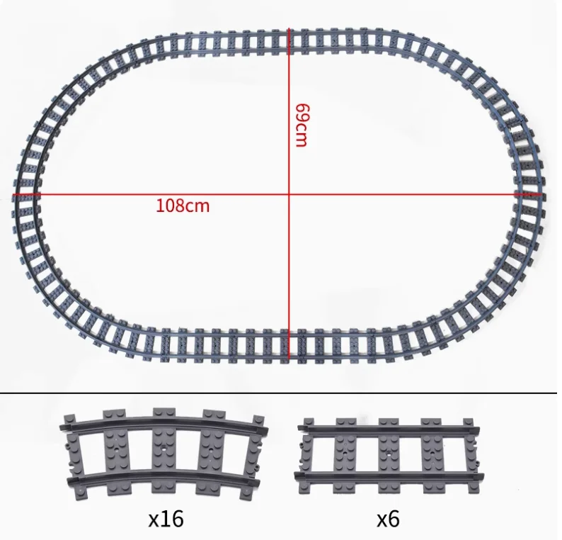 Creative MOC City Traffic Straight Track Curve Lane Change and Track Building Blocks for Children-Boys' Christmas Gift