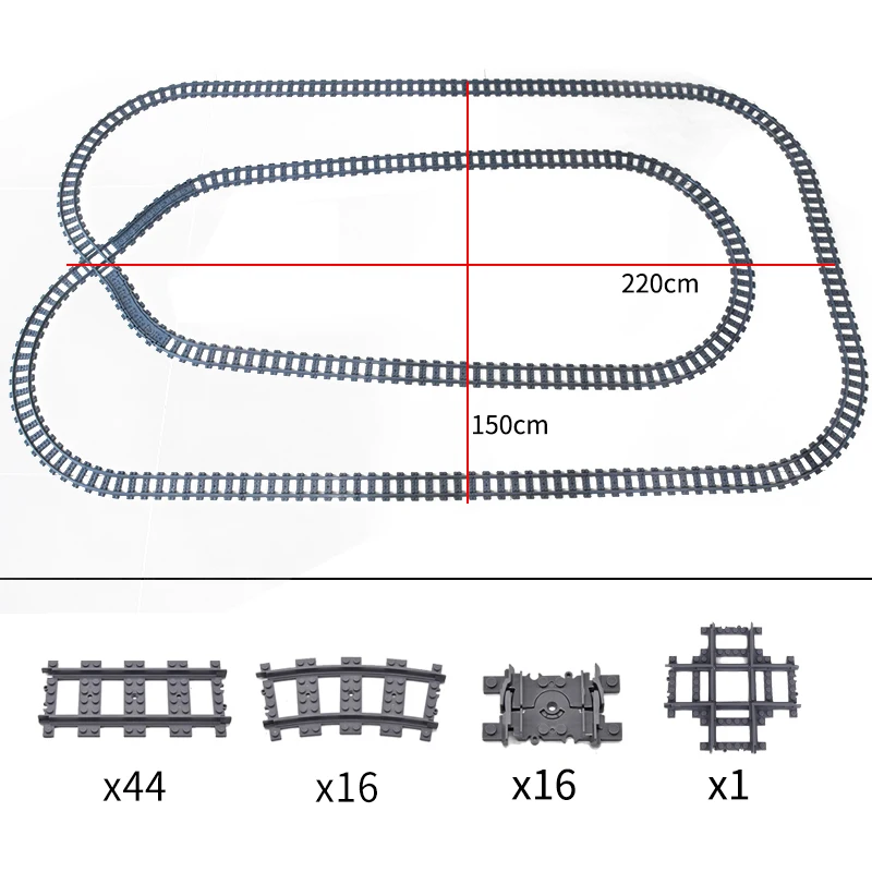 Creative MOC City Traffic Straight Track Curve Lane Change and Track Building Blocks for Children-Boys' Christmas Gift