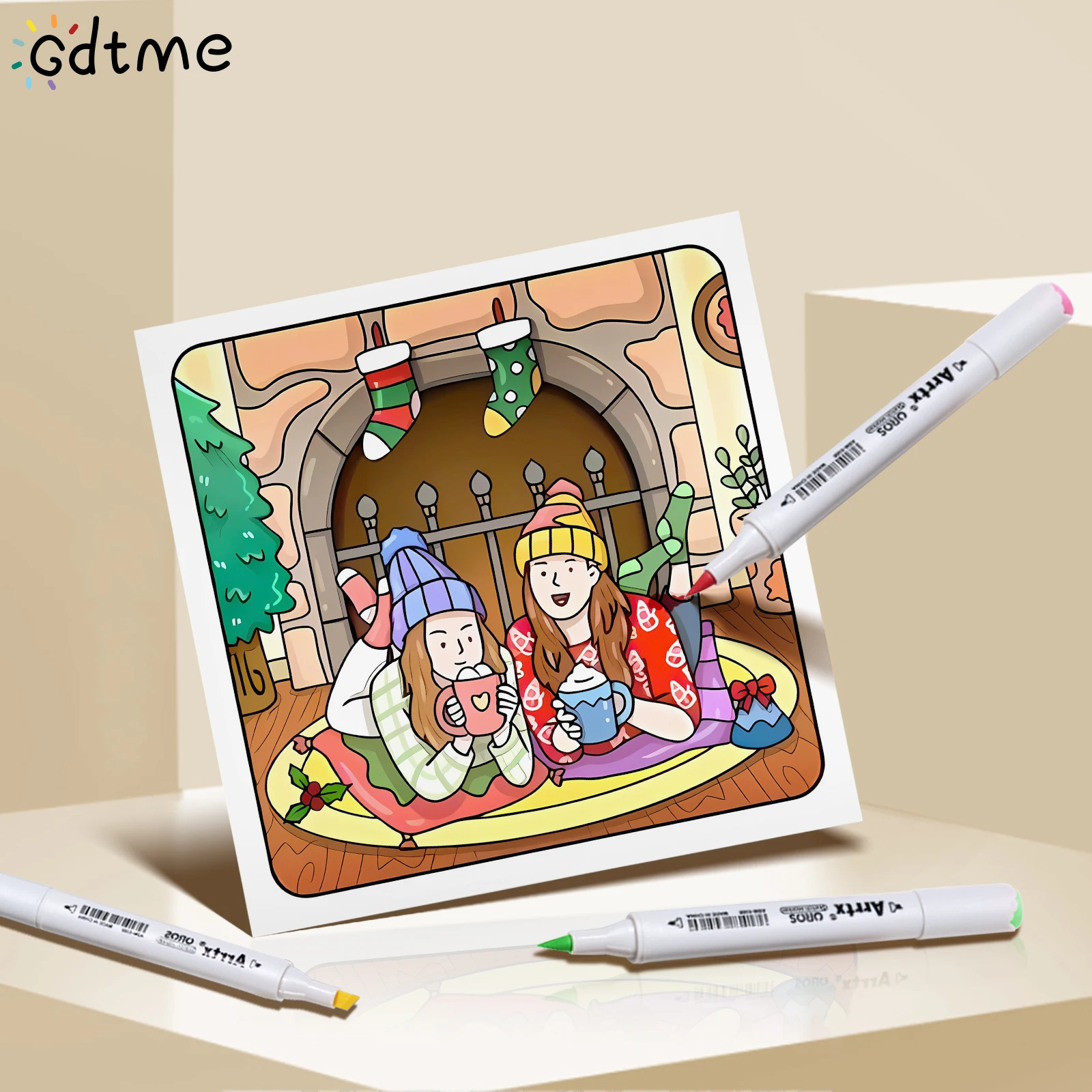 Christmas Girl Cozy Festive Coloring Book for Adults Bold & Easy Anti Anxiety Stress Relief Art Activity Book Perfect Gift