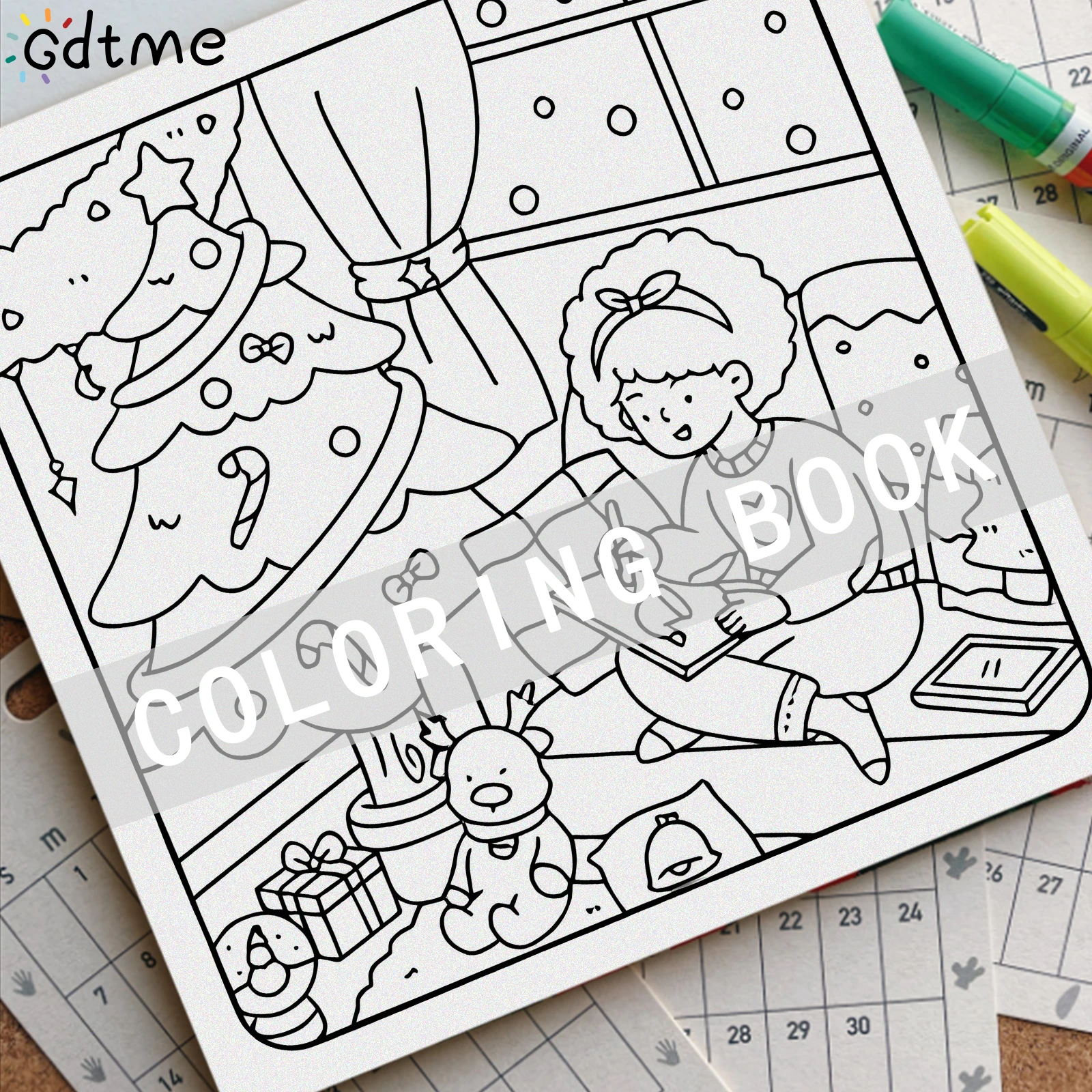 Christmas Girl Cozy Festive Coloring Book for Adults Bold & Easy Anti Anxiety Stress Relief Art Activity Book Perfect Gift