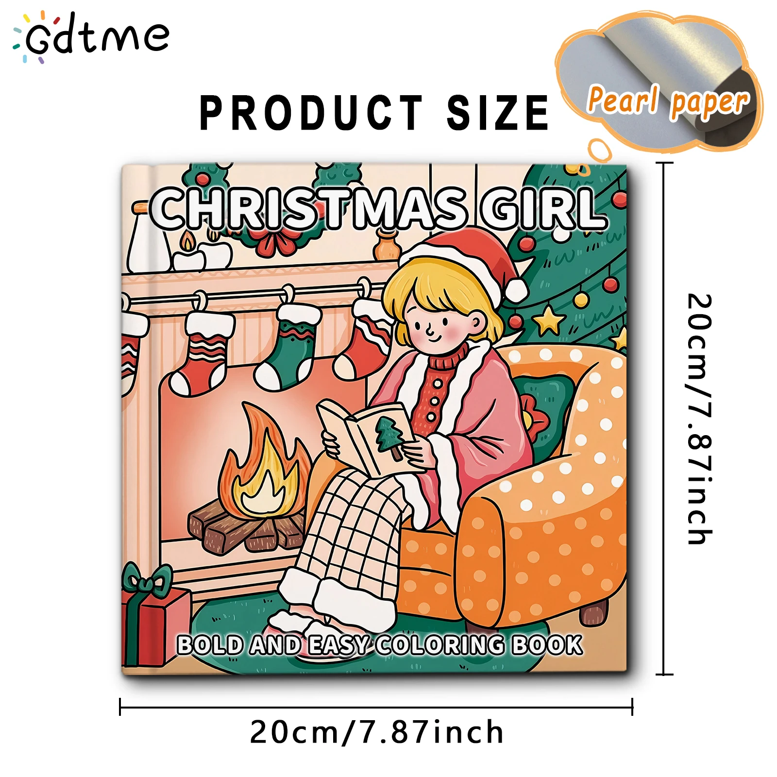 Christmas Girl Cozy Festive Coloring Book for Adults Bold & Easy Anti Anxiety Stress Relief Art Activity Book Perfect Gift