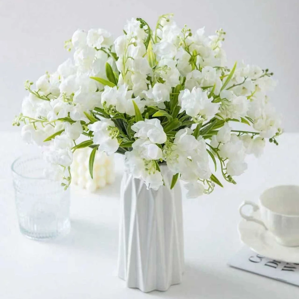 10/20Pcs Artificial Flowers Canterbury Bells Christmas Home Room Table Arrangement Outdoor Garden Bonsai Festive Wedding Decor