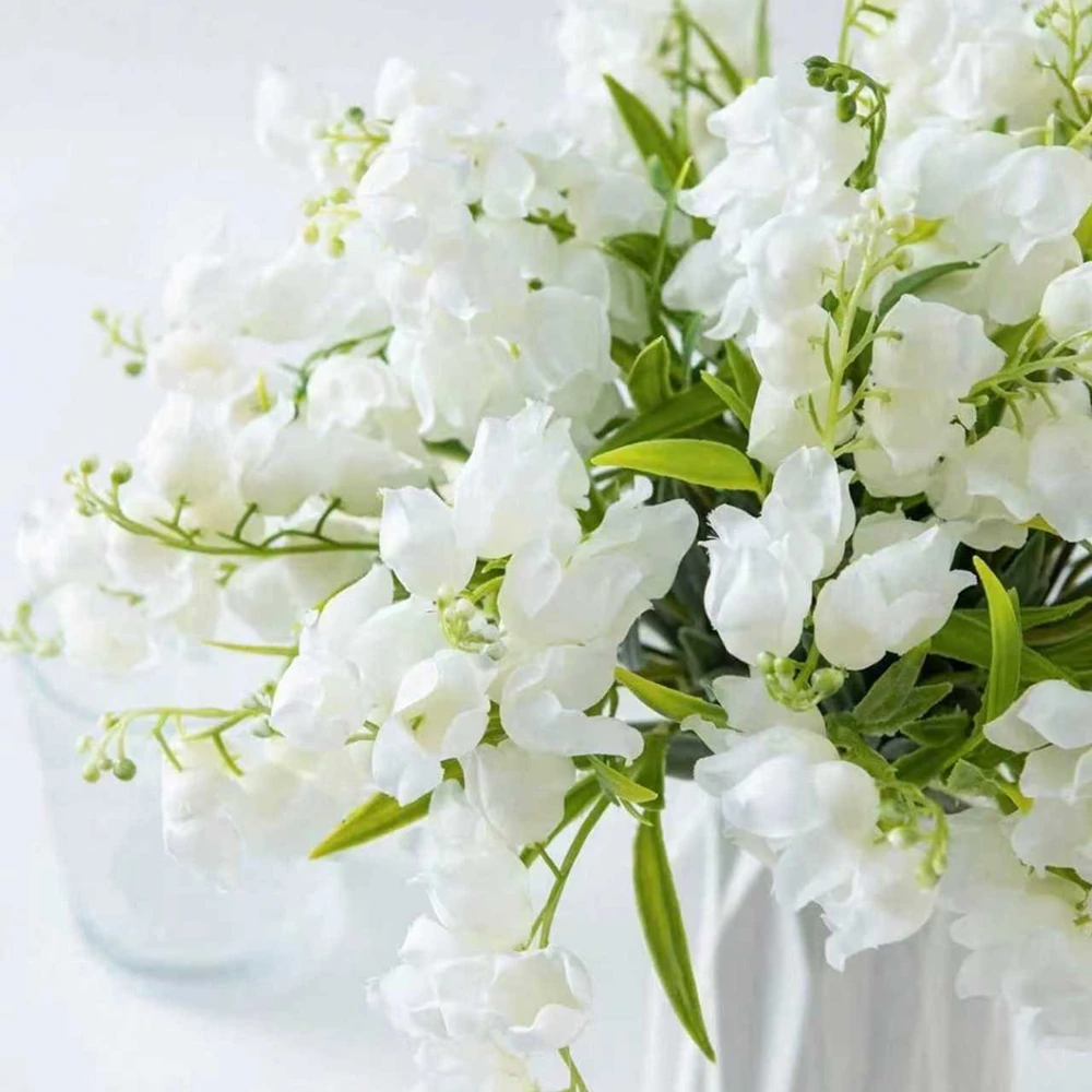 10/20Pcs Artificial Flowers Canterbury Bells Christmas Home Room Table Arrangement Outdoor Garden Bonsai Festive Wedding Decor