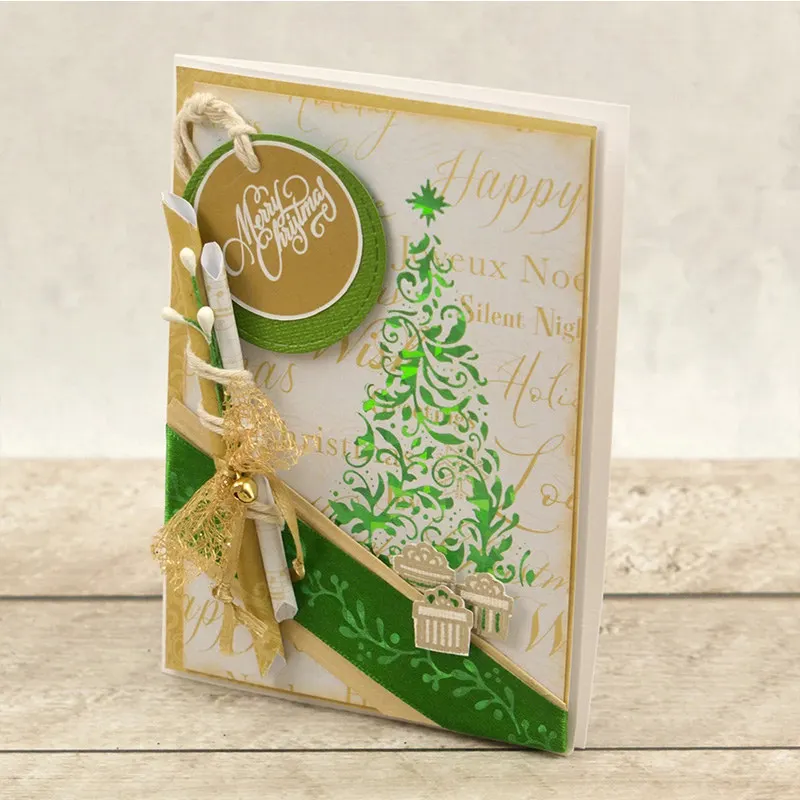 Reindeer Christmas Tree Snowflake Metal Hot Foil Plate for DIY Scrapbooking Photo Album Embossing Paper Cards Making Crafts