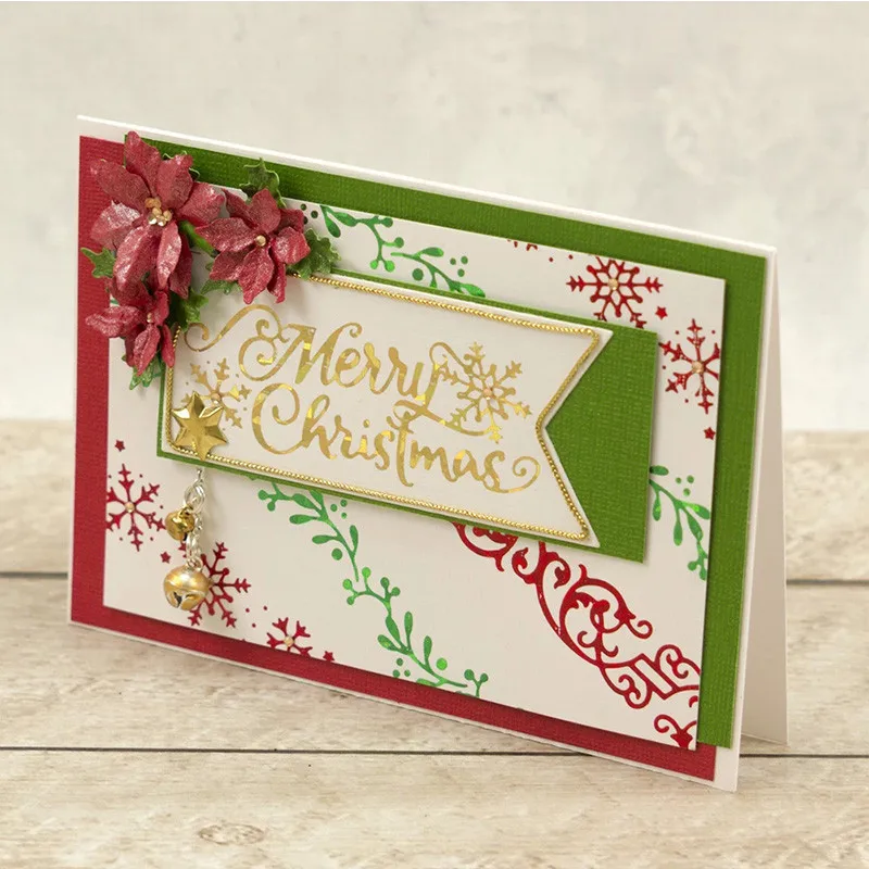 Reindeer Christmas Tree Snowflake Metal Hot Foil Plate for DIY Scrapbooking Photo Album Embossing Paper Cards Making Crafts