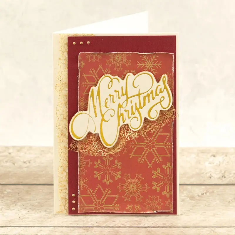 Reindeer Christmas Tree Snowflake Metal Hot Foil Plate for DIY Scrapbooking Photo Album Embossing Paper Cards Making Crafts