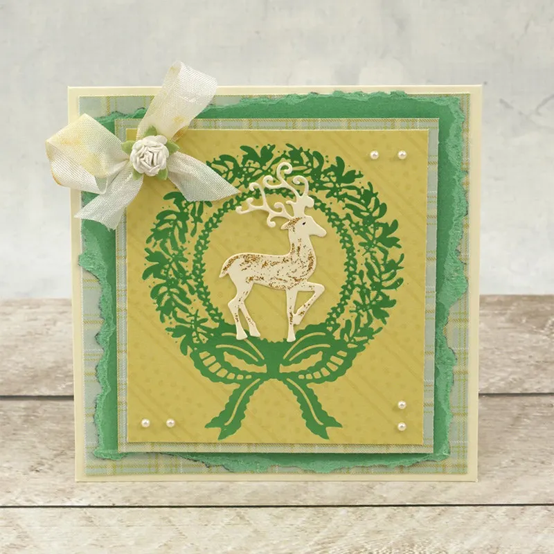 Reindeer Christmas Tree Snowflake Metal Hot Foil Plate for DIY Scrapbooking Photo Album Embossing Paper Cards Making Crafts