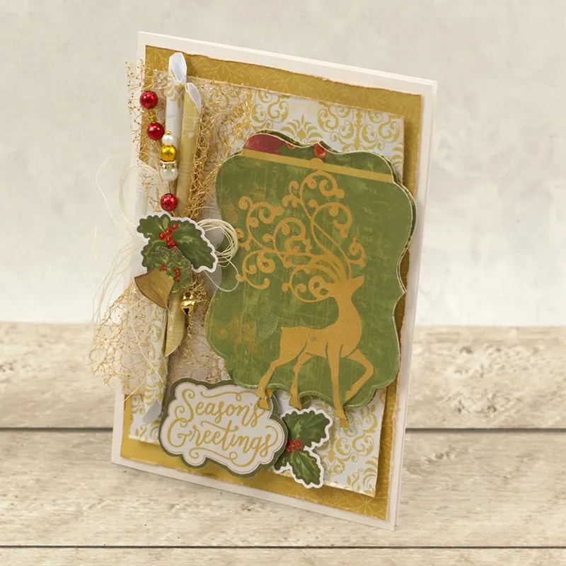 Reindeer Christmas Tree Snowflake Metal Hot Foil Plate for DIY Scrapbooking Photo Album Embossing Paper Cards Making Crafts