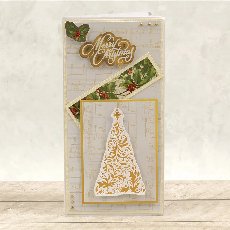 Reindeer Christmas Tree Snowflake Metal Hot Foil Plate for DIY Scrapbooking Photo Album Embossing Paper Cards Making Crafts