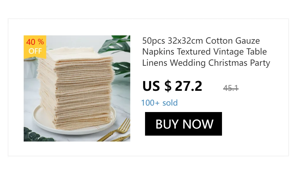 10pcs 32x32cm Cotton Gauze Napkins Retro Burr Design Napkin for Vintage Wedding Receptions Banquets Christmas Table Decoration