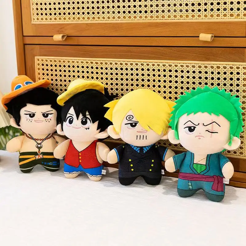 HOT Luffy Zoro Ace Sanji Plush Toy doll Backpack HangingsAnime  toys 23cm Plush Kid Christmas Gift Toys Cute Doll Birthday Gifts