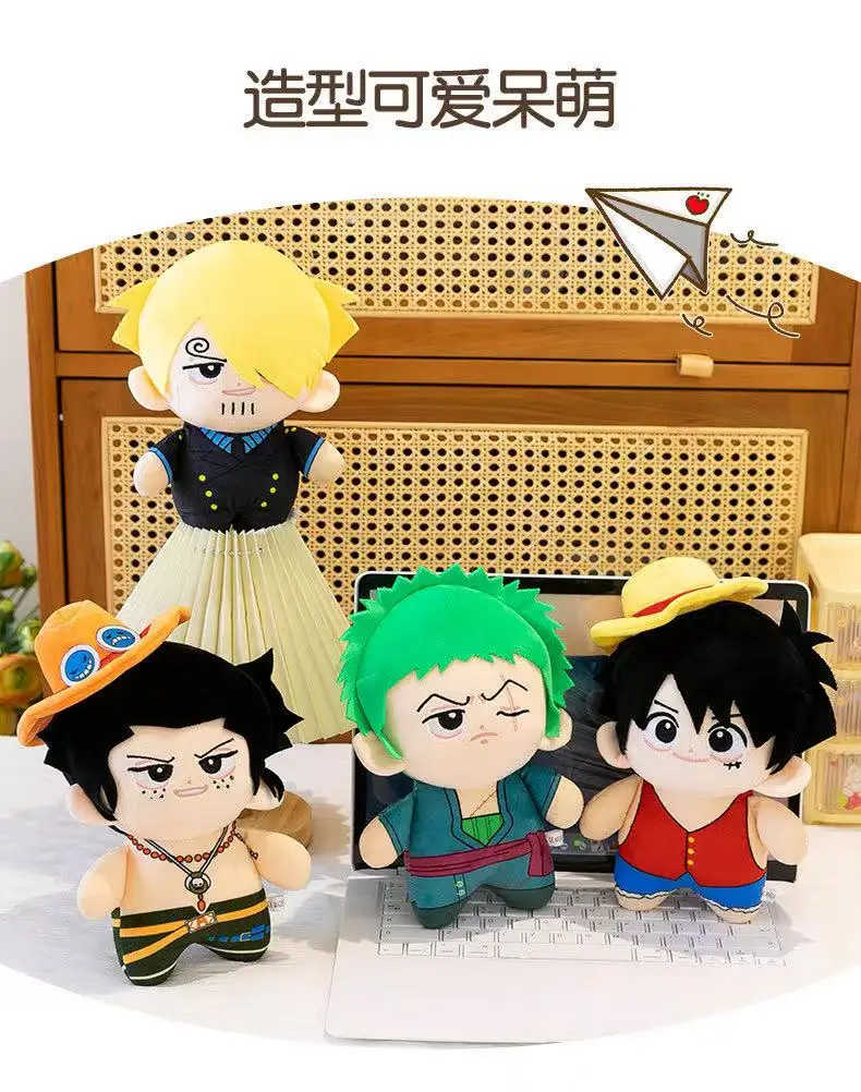 HOT Luffy Zoro Ace Sanji Plush Toy doll Backpack HangingsAnime  toys 23cm Plush Kid Christmas Gift Toys Cute Doll Birthday Gifts