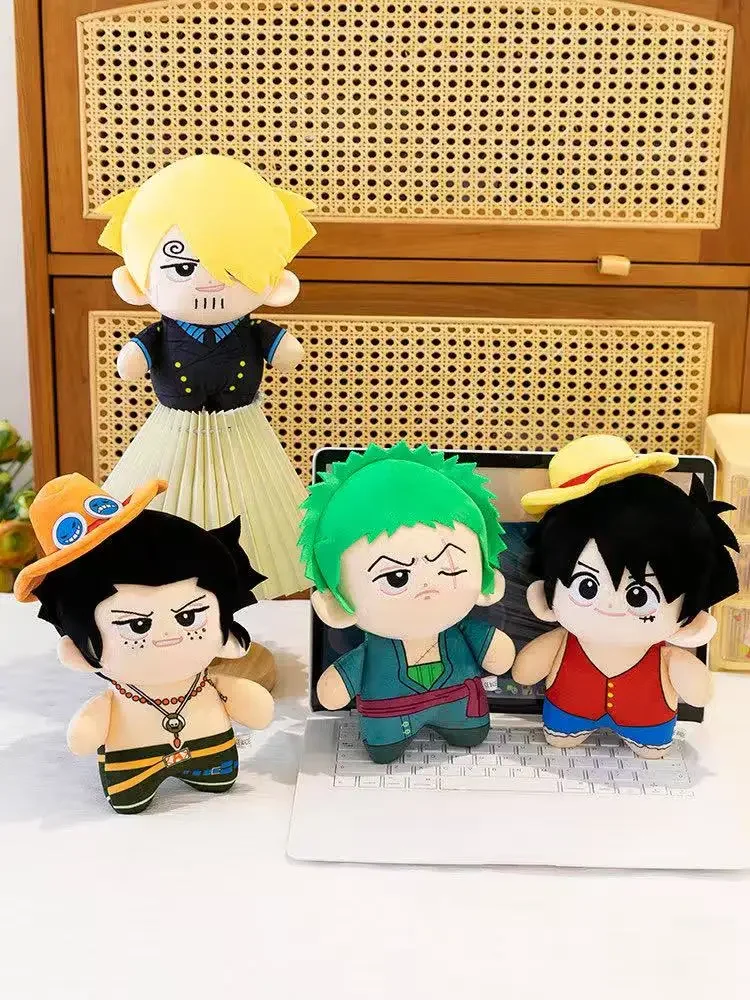 HOT Luffy Zoro Ace Sanji Plush Toy doll Backpack HangingsAnime  toys 23cm Plush Kid Christmas Gift Toys Cute Doll Birthday Gifts