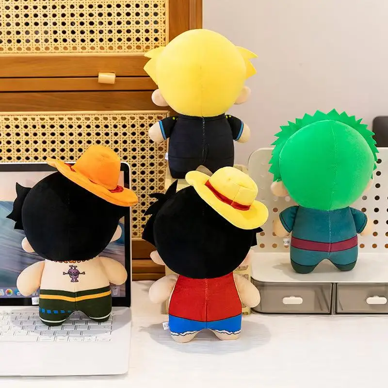 HOT Luffy Zoro Ace Sanji Plush Toy doll Backpack HangingsAnime  toys 23cm Plush Kid Christmas Gift Toys Cute Doll Birthday Gifts