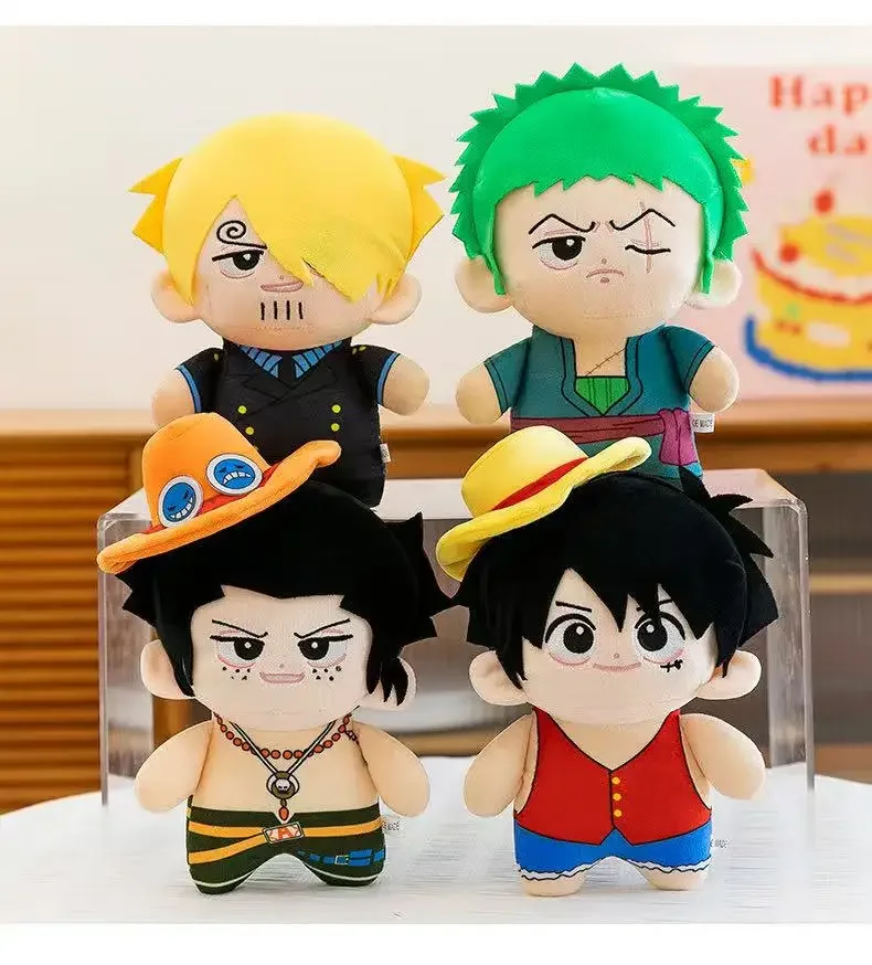 HOT Luffy Zoro Ace Sanji Plush Toy doll Backpack HangingsAnime  toys 23cm Plush Kid Christmas Gift Toys Cute Doll Birthday Gifts