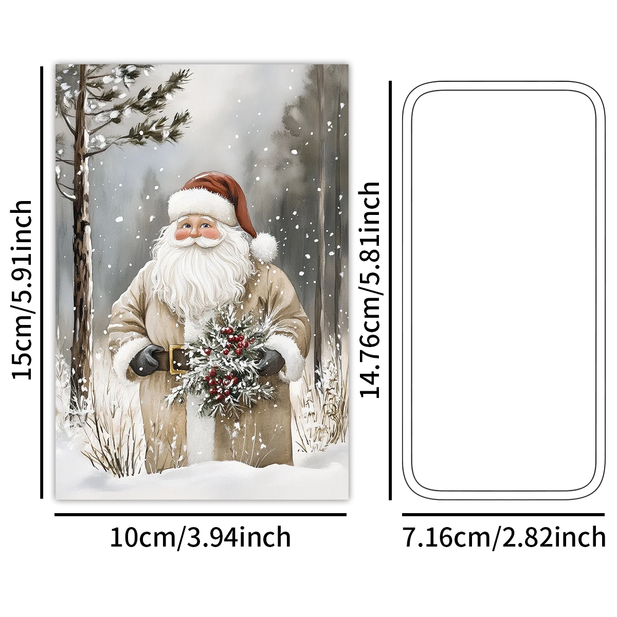 20pcs Christmas Cards With Stickers -Classic Snow Scene Design,Holiday Greetings,Home Wall Decor,Party Backdrop,Diy Photo Crafts