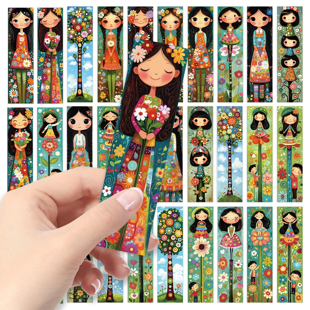 32pcs, Cute Girl Bookmarks, Suitable for Back-to-School Season, Christmas, Halloween, Teachers, Readers, Birthdays.
