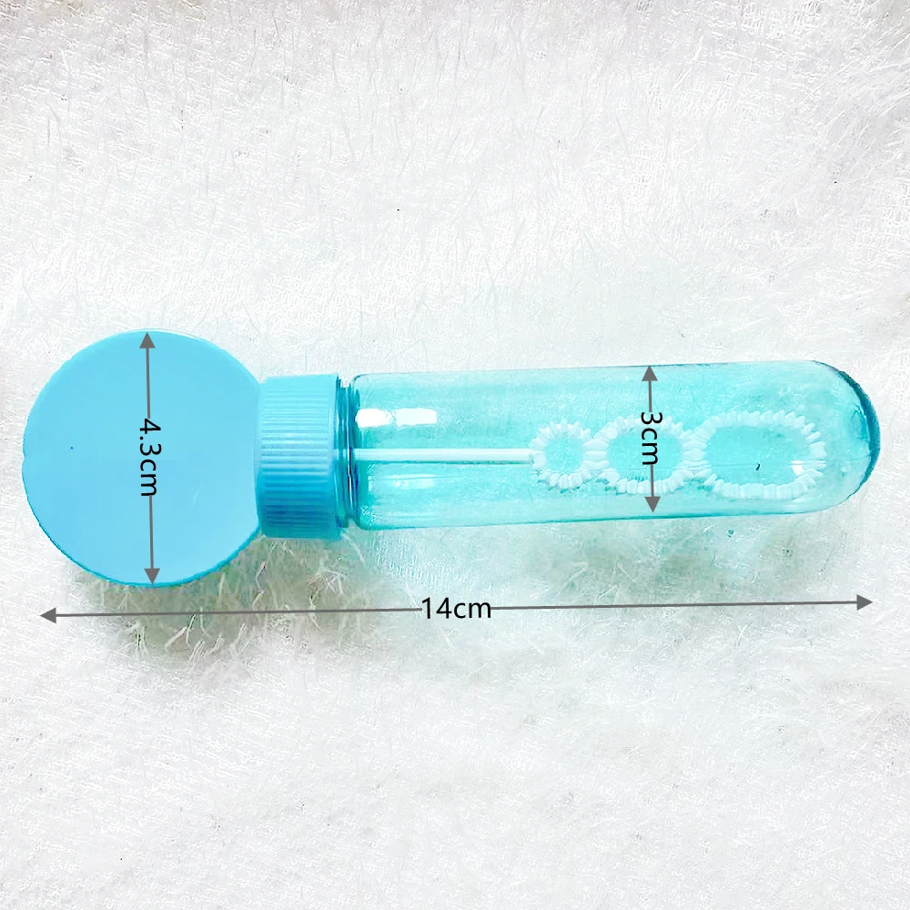 6/12/18Pcs 4.3x14cm Soap-free Liquid Bubble Tube Birthday Celebration Wedding Party Halloween Christmas Carnival Gift Decoration