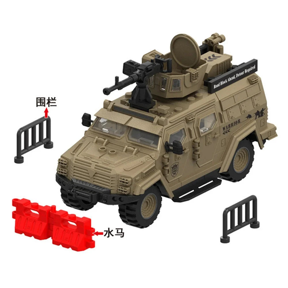 Military Army Soldiers  SWAT Police Armored Vehicle Building Blocks Bricks  DIY Toys Christmas Gift