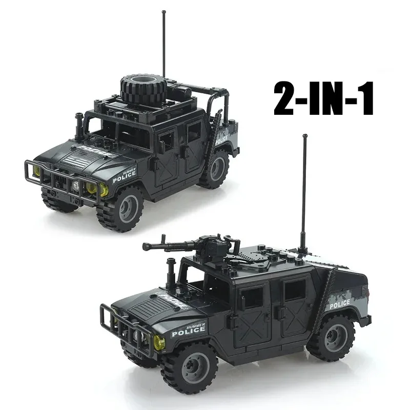 Military Army Soldiers  SWAT Police Armored Vehicle Building Blocks Bricks  DIY Toys Christmas Gift