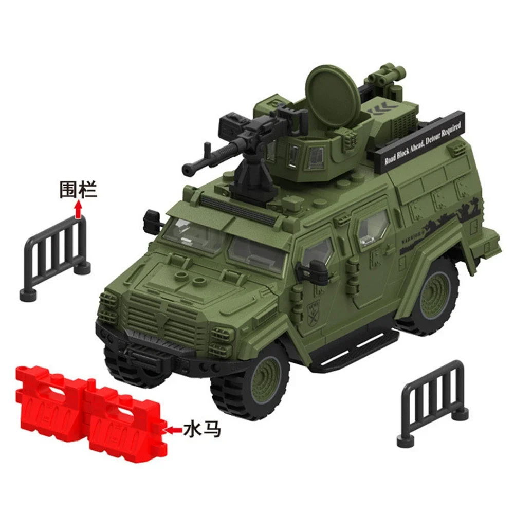 Military Army Soldiers  SWAT Police Armored Vehicle Building Blocks Bricks  DIY Toys Christmas Gift