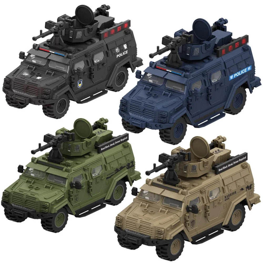 Military Army Soldiers  SWAT Police Armored Vehicle Building Blocks Bricks  DIY Toys Christmas Gift