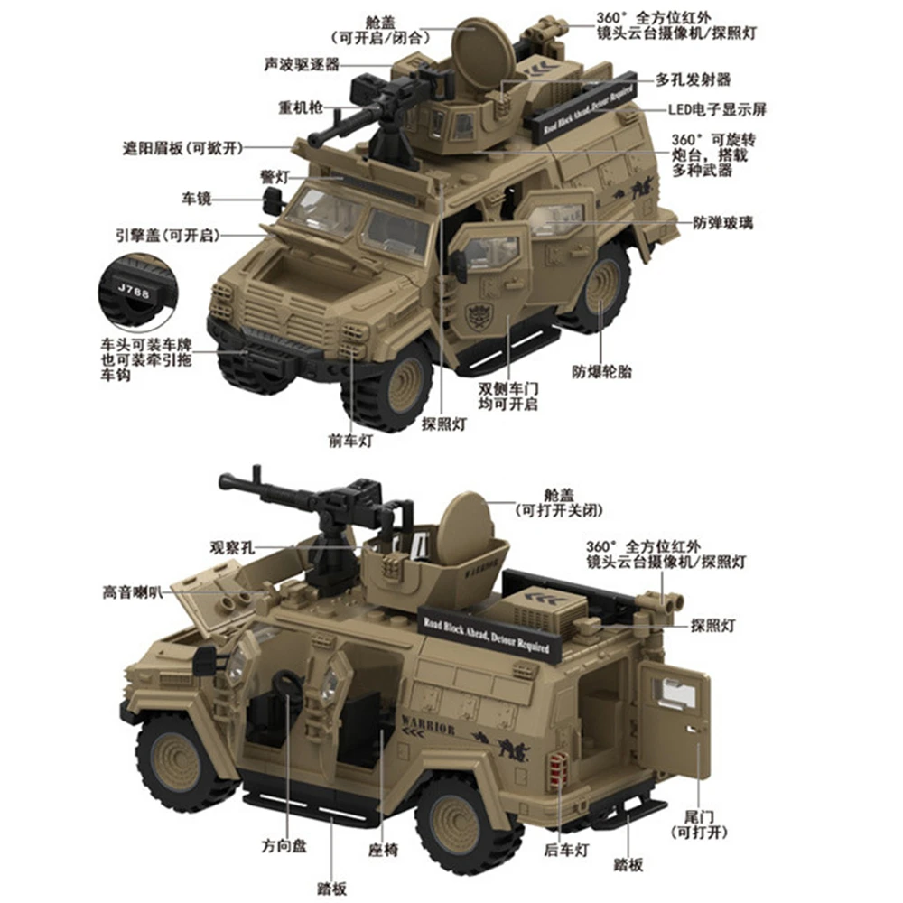 Military Army Soldiers  SWAT Police Armored Vehicle Building Blocks Bricks  DIY Toys Christmas Gift