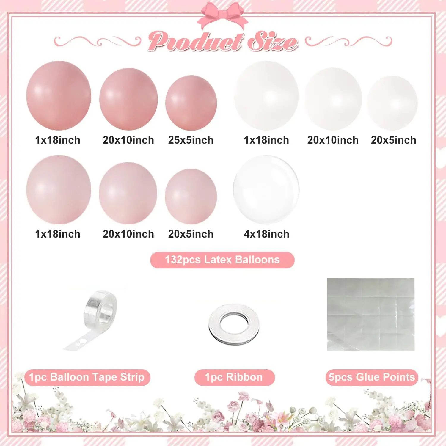 Pink wedding decoration latex balloon arch set for large-scale performances at Christmas, Valentine's Day, birthday parties