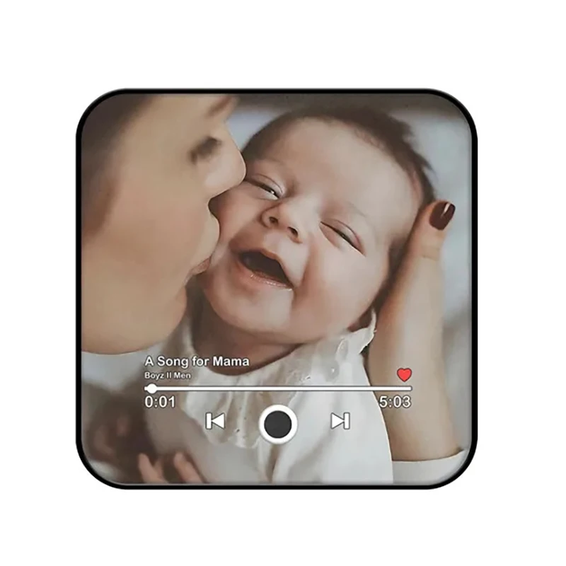 Customized photo 7pcs Photo Music Fridge Magnet with Frame Personalized Refrigerator Magnets for Christmas Gift