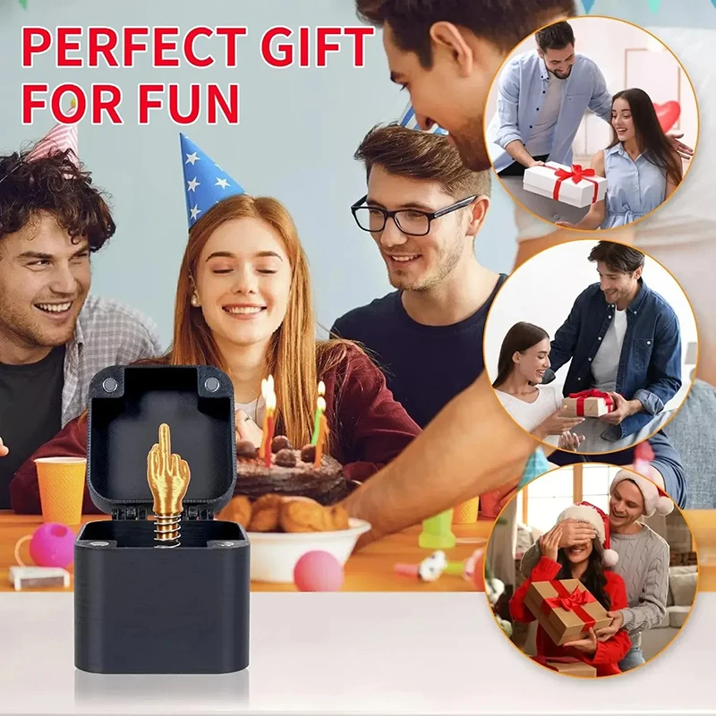 Christmas Prank Gift Middle Finger In Box Funny Creative Out Of The Box Pop-up Middle Finger Gifts Box Prank Quirky Gift New