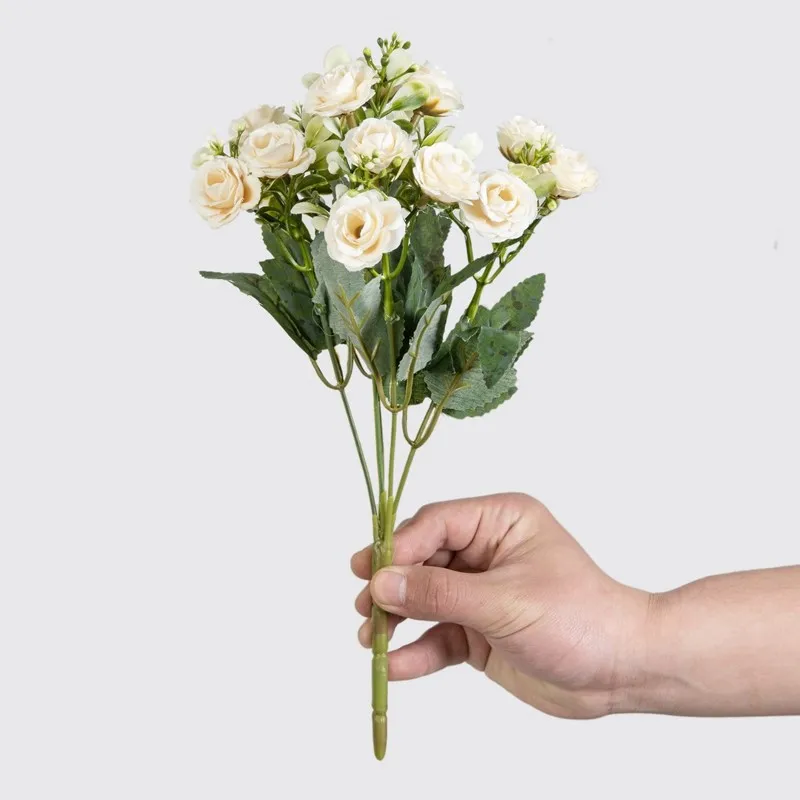 Silk Rose for Wedding Arch Christmas Wreath Decoration Home Room Bonsai Photography Prop Valentine's Day Artificial Fake Flowers