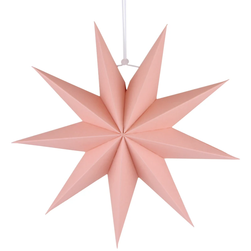 30cm Nine Tip Paper Stars Colorful Lanterns Hanging Stars Christmas Tree Ornament Home Party Wedding Bedroom Wall DIY Decoration